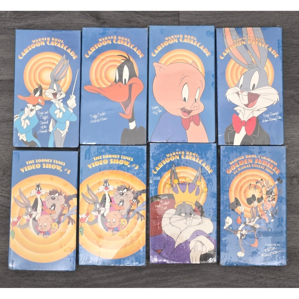 Vintage Warner Bros.‎ Looney Tunes Sealed VHS Lot (8 Tapes)